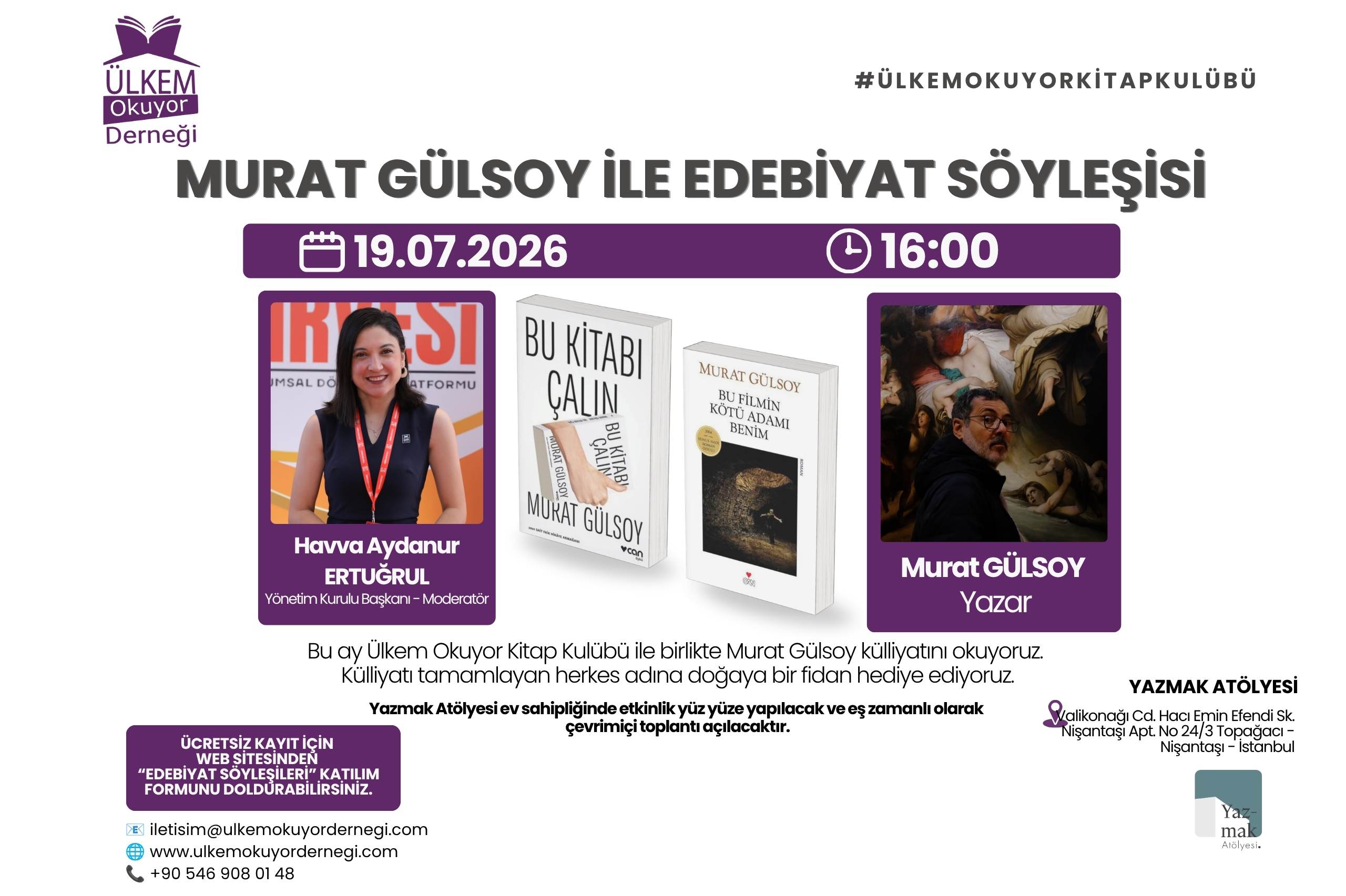 Ülkem Okuyor Kitap Kulübü: Murat Gülsoy ile Edebiyat Söyleşisi